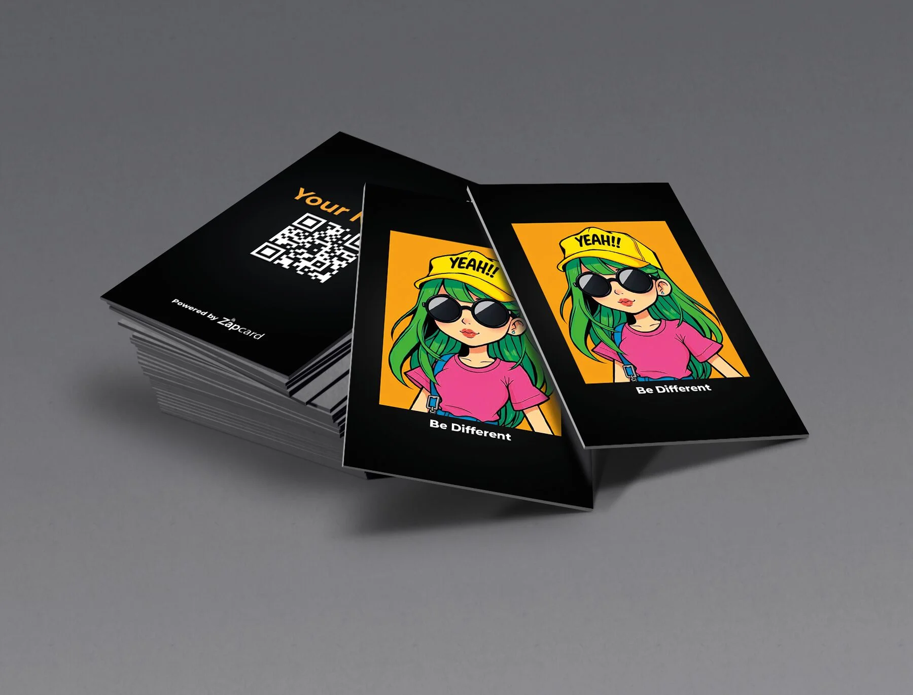 Be Different Girl PVC NFC Business Card from Zapcard